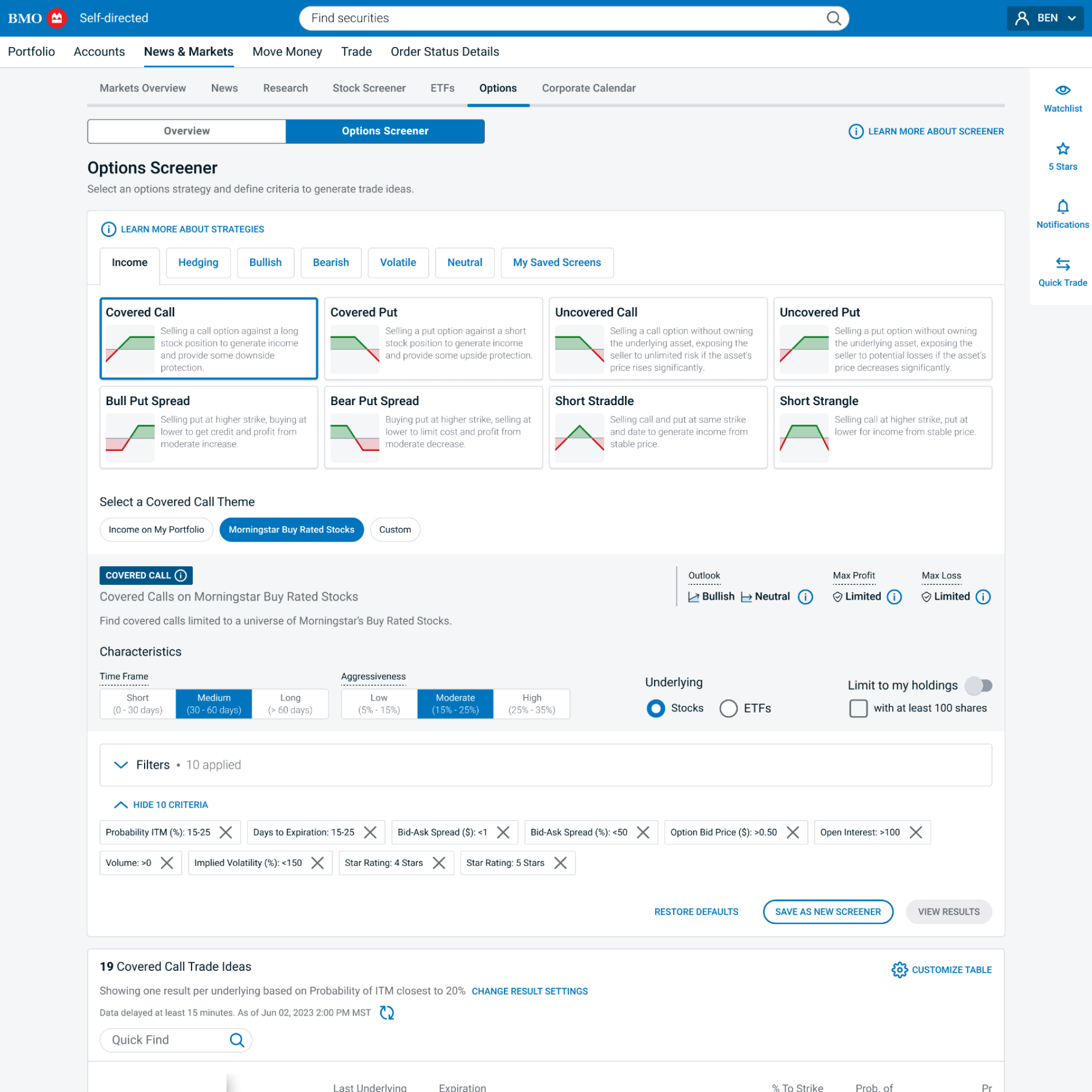 Predefined Screens